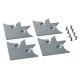 CORNER JOINTS SET FOR ALUMINUM FRAME 45x20/8 (4 CORNERS + 8 SCREWS)